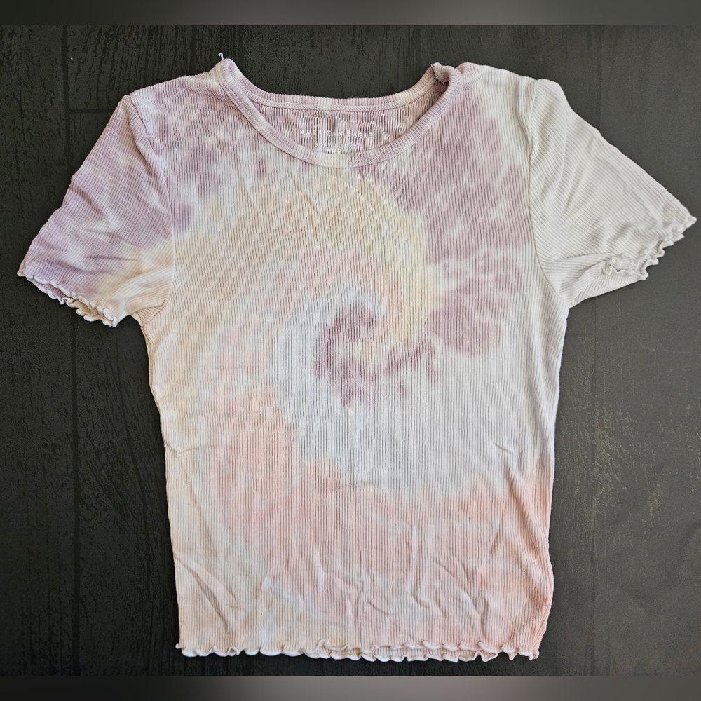 AE Tie-Dye Baby Tee, Size XXS, Multi Color